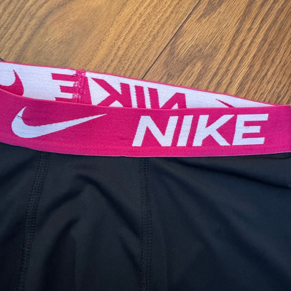 Nike Pro Dri-FIT Kids Compression Shorts 2-Pack Black Pink Yellow Size Medium M - Picture 9 of 11